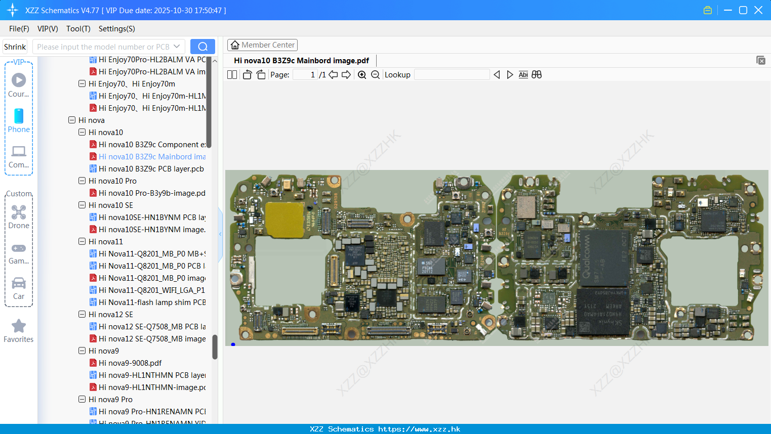 Huawei Hi Nova10 B3Z9c Mainbord Image